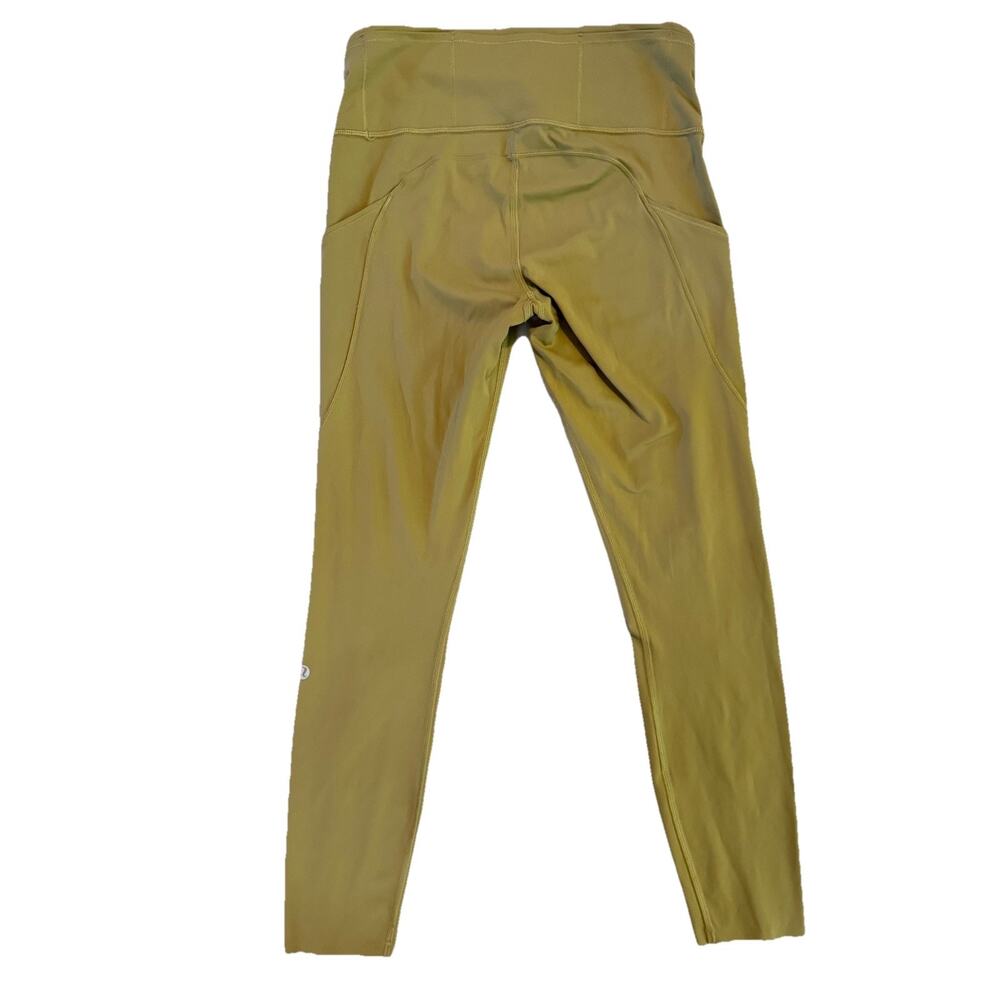 Lululemon Fast Free 7/8 Tight II Non-Reflective Nulux Mustard Womens Size 6